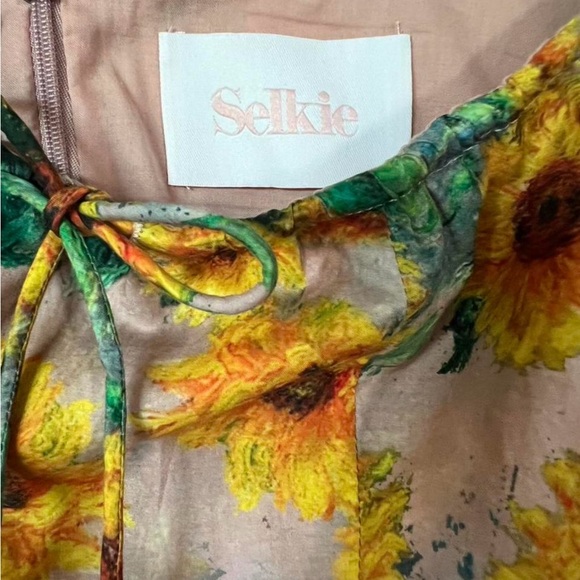 NWOT Selkie Dress - Monet Sunflowers Beach Day Dress - Size 1X - Picture 4 of 5